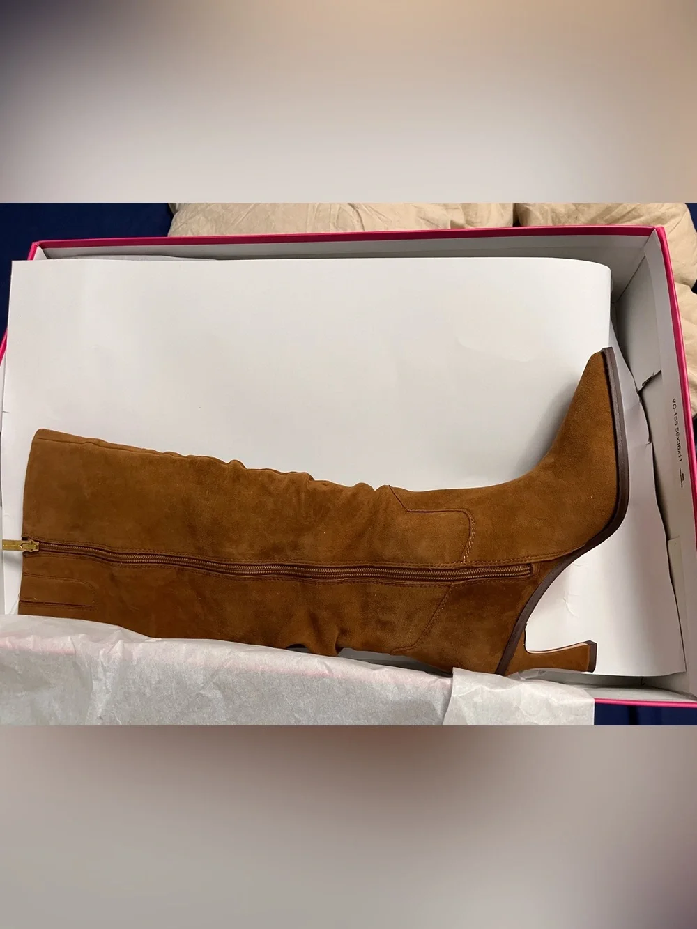 Vince camuto torano high suede (burnt sugar) boots NIB